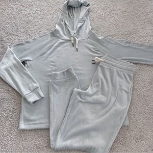 J Crew Gray Velour Lounge Set